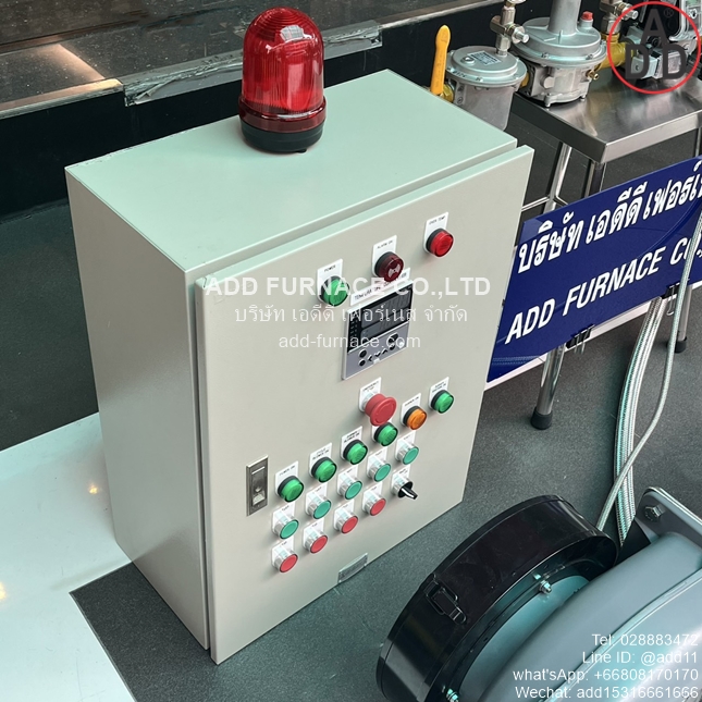 Temperature control cabinet with automatic ignition system and hot air exhaust fan control (4)